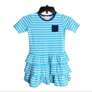 Hanna Andersson Blue Striped Layered Dress